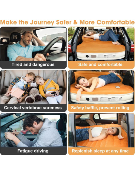 Colchón de Aire KMZ Autoinflable con Bomba y 2 Almohadas