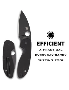 Cuchillo plegable Spyderco Efficient C216GPBBK 7.57 cm hoja negra 2