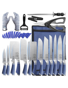 Conjunto de Cuchillos Profesionales XYJ 15 Piezas Acero Inoxidable