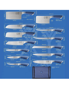 Conjunto de Cuchillos Profesionales XYJ 15 Piezas Acero Inoxidable 2