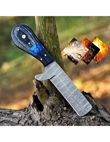 Cuchillo de Caza Knife Stack KS2092 Damasco 20.32 cm con Funda