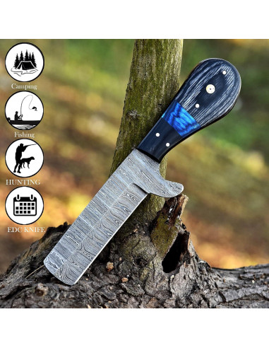 Cuchillo de Caza Knife Stack KS2092 Damasco 20.32 cm con Funda