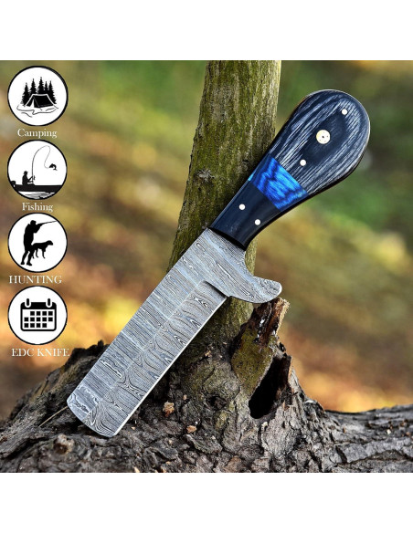 Cuchillo de Caza Knife Stack KS2092 Damasco 20.32 cm con Funda