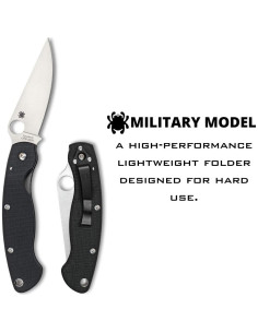 Cuchillo Plegable Spyderco Modelo Militar Izquierdo 10.16 cm 2