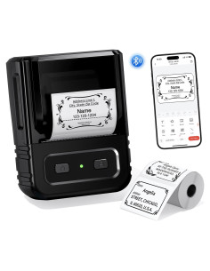 Impresora de Etiquetas Bluetooth Itari M102, 203 dpi, Negro