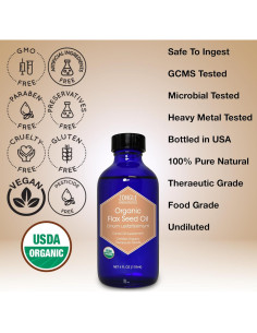 Aceite de Semilla de Lino Orgánico Zongle 113 g - Puro y Terapéutico 2