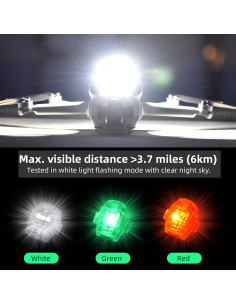 Luz Estroboscópica HeiyRC para Drones - Recargable, 10 Modos 2