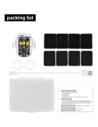 Luz Estroboscópica HeiyRC para Drones - Recargable, 10 Modos