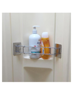 Barra de Almacenamiento de Esquina para Ducha RV Safoner - Acero Inoxidable Ajustable 20-35 cm