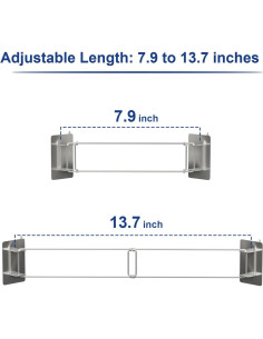 Barra de Almacenamiento de Esquina para Ducha RV Safoner - Acero Inoxidable Ajustable 20-35 cm 2