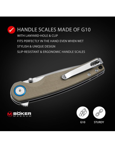 Cuchillo de Caza Boker Magnum Rekin 2023 - Hoja D2 8,1 cm