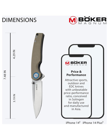 Cuchillo de Caza Boker Magnum Rekin 2023 - Hoja D2 8,1 cm