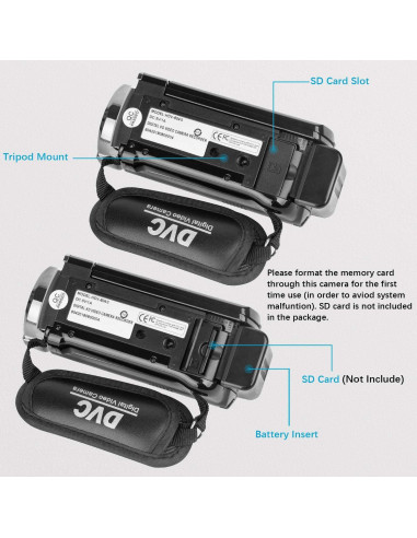 Cámara de Video Kimire 604S Full HD 1080P 24MP 16X Zoom