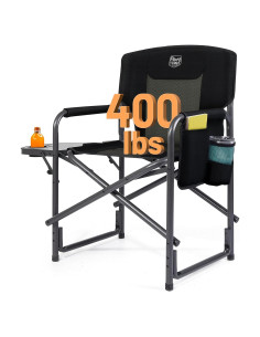 Silla de Camping Plegable Timber Ridge XXL Negra 181kg