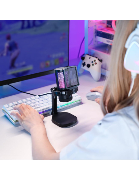 Micrófono USB MAONO GamerWave DGM20 con Cancelación de Ruido