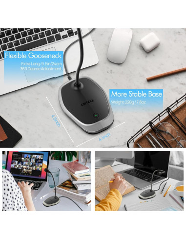 Micrófono USB CMTECK G009 de Escritorio Omnidireccional