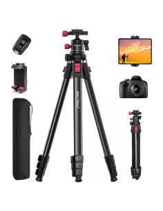 Trípode de cámara MACTREM ET-67, 170 cm, ligero y robusto