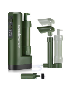 Purificador de Agua Eléctrico Portátil CaredWater con Bomba de Mano