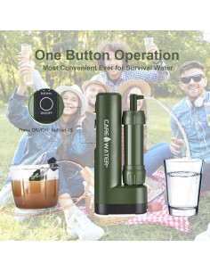Purificador de Agua Eléctrico Portátil CaredWater con Bomba de Mano 2