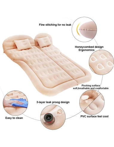 Colchón de Aire SUV SAYGOGO Inflable 175x130cm Beige