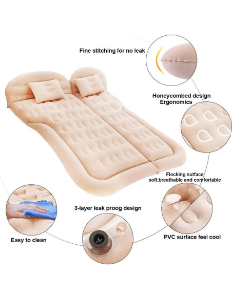 Colchón de Aire SUV SAYGOGO Inflable 175x130cm Beige