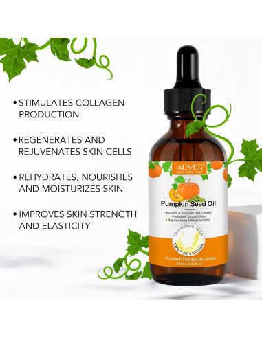 Aceite de Semilla de Calabaza Puro 60ml - Hidratante y Crecimiento Cabello