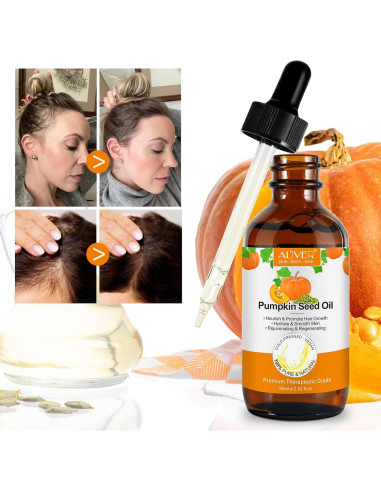 Aceite de Semilla de Calabaza Puro 60ml - Hidratante y Crecimiento Cabello