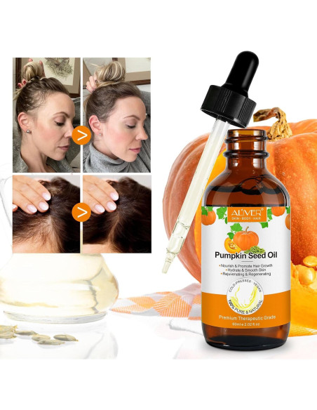 Aceite de Semilla de Calabaza Puro 60ml - Hidratante y Crecimiento Cabello