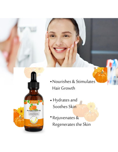 Aceite de Semilla de Calabaza Puro 60ml - Hidratante y Crecimiento Cabello