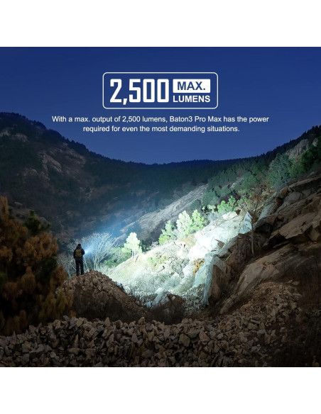 Linterna EDC OLIGHT Baton3 Pro Max 2500 Lúmenes Recargable