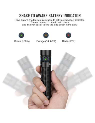 Linterna EDC OLIGHT Baton3 Pro Max 2500 Lúmenes Recargable