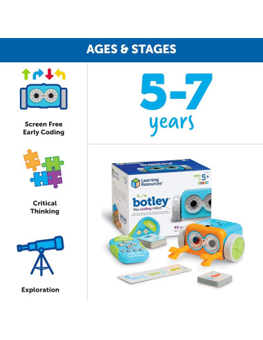 Robot de Codificación Botley Learning Resources - Set 45 Piezas