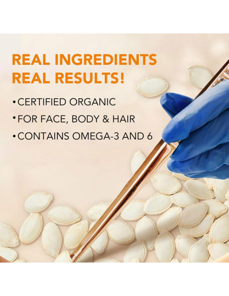 Aceite de Semilla de Calabaza Puro 60ml - Hidratante y Crecimiento Cabello