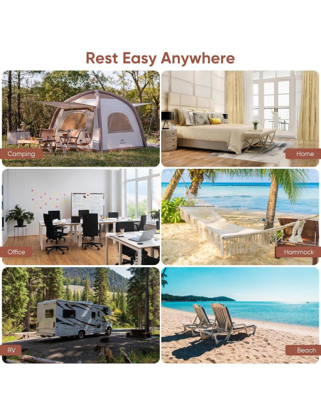 Almohada de Camping Naturehike CP01 Ergonómica Autoinflable