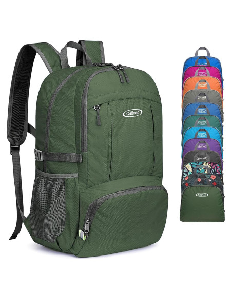 Mochila Plegable 40L G4Free Verde Ejército Impermeable