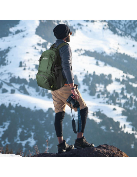 Mochila Plegable 40L G4Free Verde Ejército Impermeable