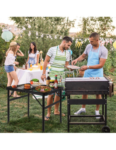 Mesa de Camping Plegable jkwokback 2FT Ajustable Aluminio