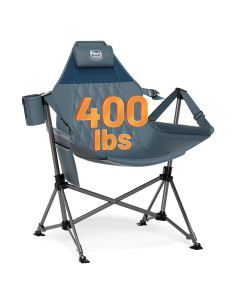 Silla de Camping Timber Ridge Plegable Azul con Respaldo Ajustable