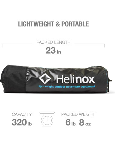 Cama de Camping Helinox Cot Max Plegable 2.95 kg Negra