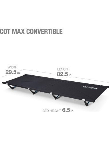 Cama de Camping Helinox Cot Max Plegable 2.95 kg Negra