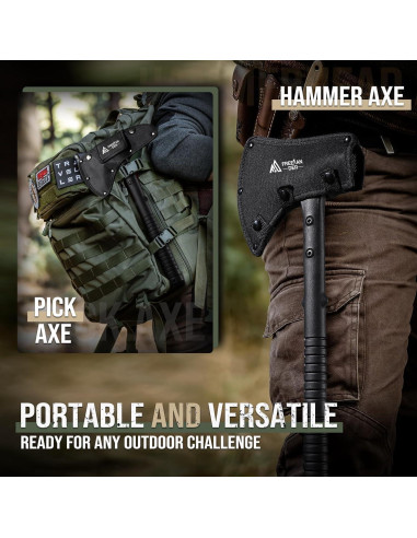 Hacha Táctica Freelander FT100 2-en-1 con Funda y Clip