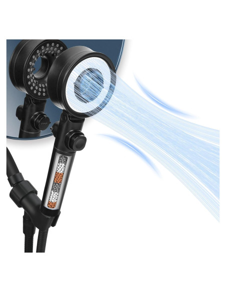 Cabezal de Ducha Filtrado Luxsego Doble Cara Alta Presión 149.86 cm Cabezal de Ducha Filtrado Luxsego Doble Cara Alta Presión 149.86 cm