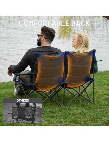 Sillón Loveseat Plegable Timber Ridge para 2 Personas Azul