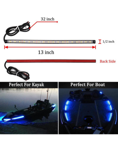 Luces de Navegación LED Botepon Proa Verde y Roja IP67