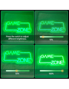 Letrero de Neón LED Adnkwolivt Zona de Juegos Verde 40.64x22.86cm 2