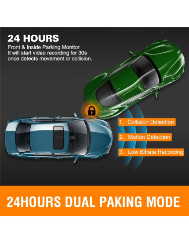 Cámara de tablero dual Vlokda X50 1080P delantera e interior