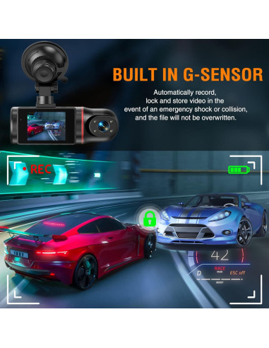 Cámara de tablero dual Vlokda X50 1080P delantera e interior