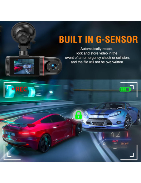 Cámara de tablero dual Vlokda X50 1080P delantera e interior