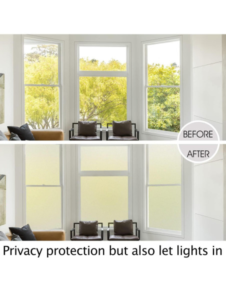 Película de Privacidad HIDBEA 30x198 cm Esmerilada Anti UV