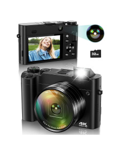 Cámara Digital 4K ToAuite DC218L 64MP Autofocus Compacta